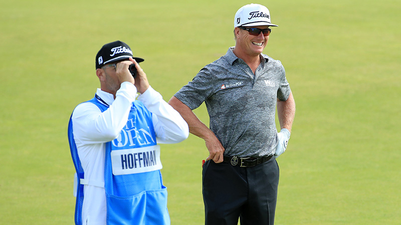 Charley and his caddie getting in some pre-major work.