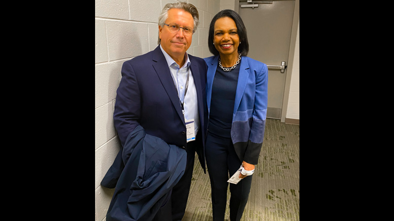 Scotty Cameron with Condoleezza Rice the 66th United States Secretary of State.