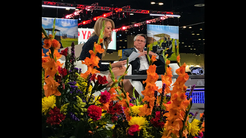 Anna Whiteley from the Golf Channel interviewing Scotty.