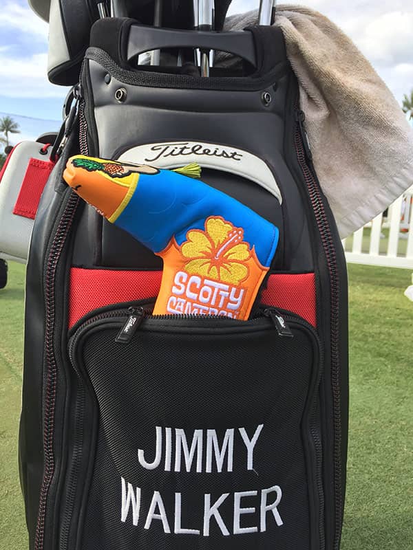 Jimmy Walker has won this event a couple times. And, he rocks a Hula Girl headcover.